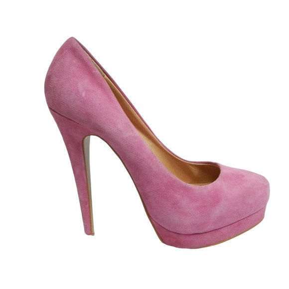 ALDO Womens Faux Pink Suede Pumps Size 38 - Picture 1 of 8